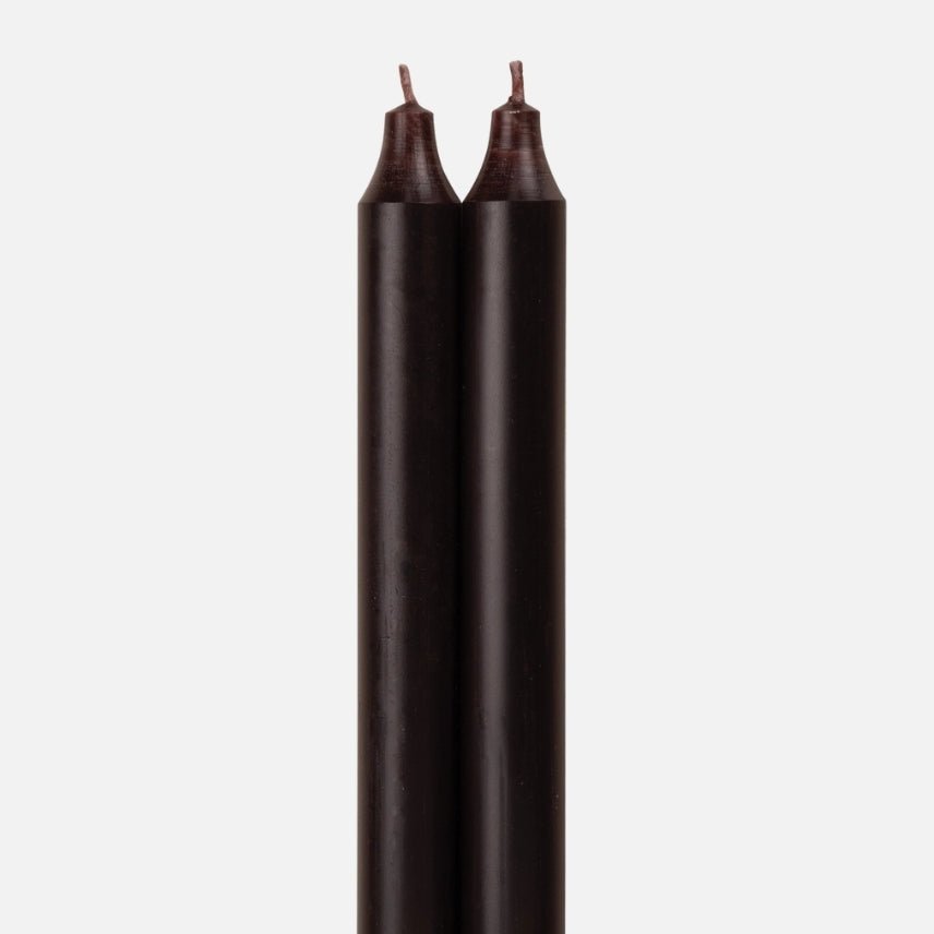 Two dark brown candles on a white background | Duman Home