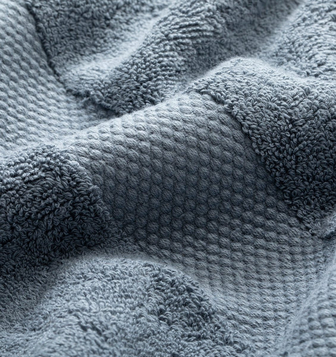 Detail Premium Turkish Cotton Towels Aegean Blue | Duman Home