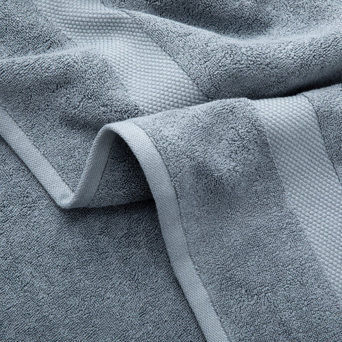 Premium Turkish Cotton Towels Aegean Blue Detail | Duman Home