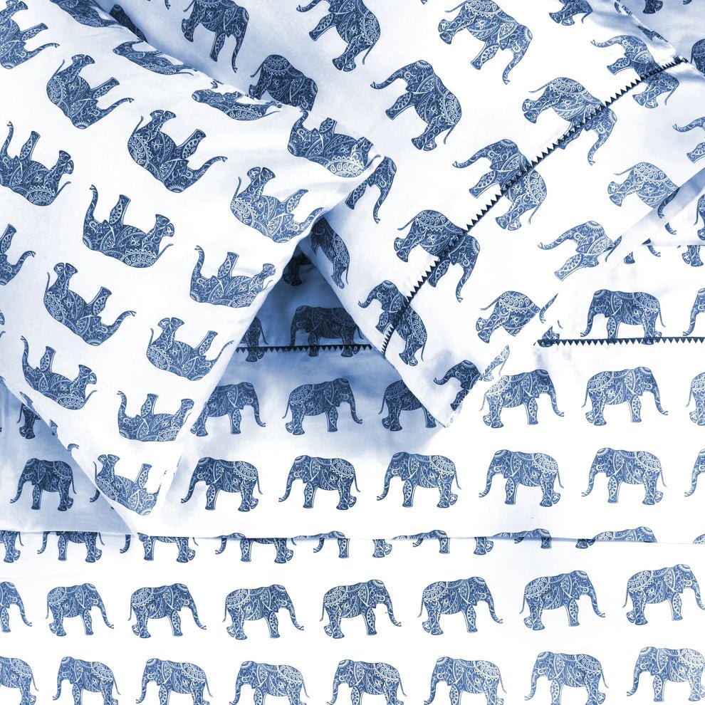 Elephant Sheet Sets True Navy| Duman Home
