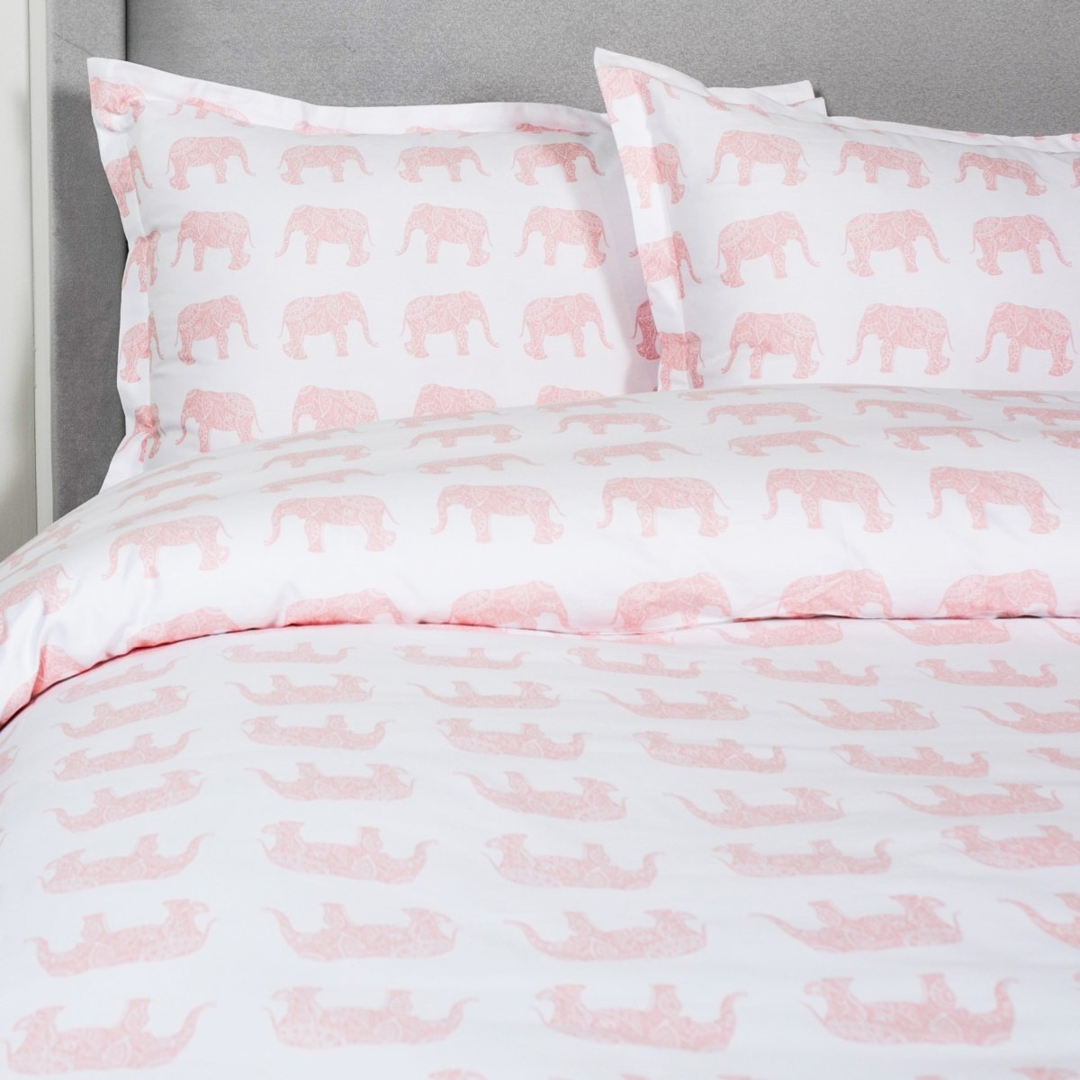 Elephants Duvet Set Pink | Duman Home