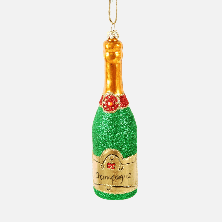Glittered Champagne Green Ornament | Duman Home