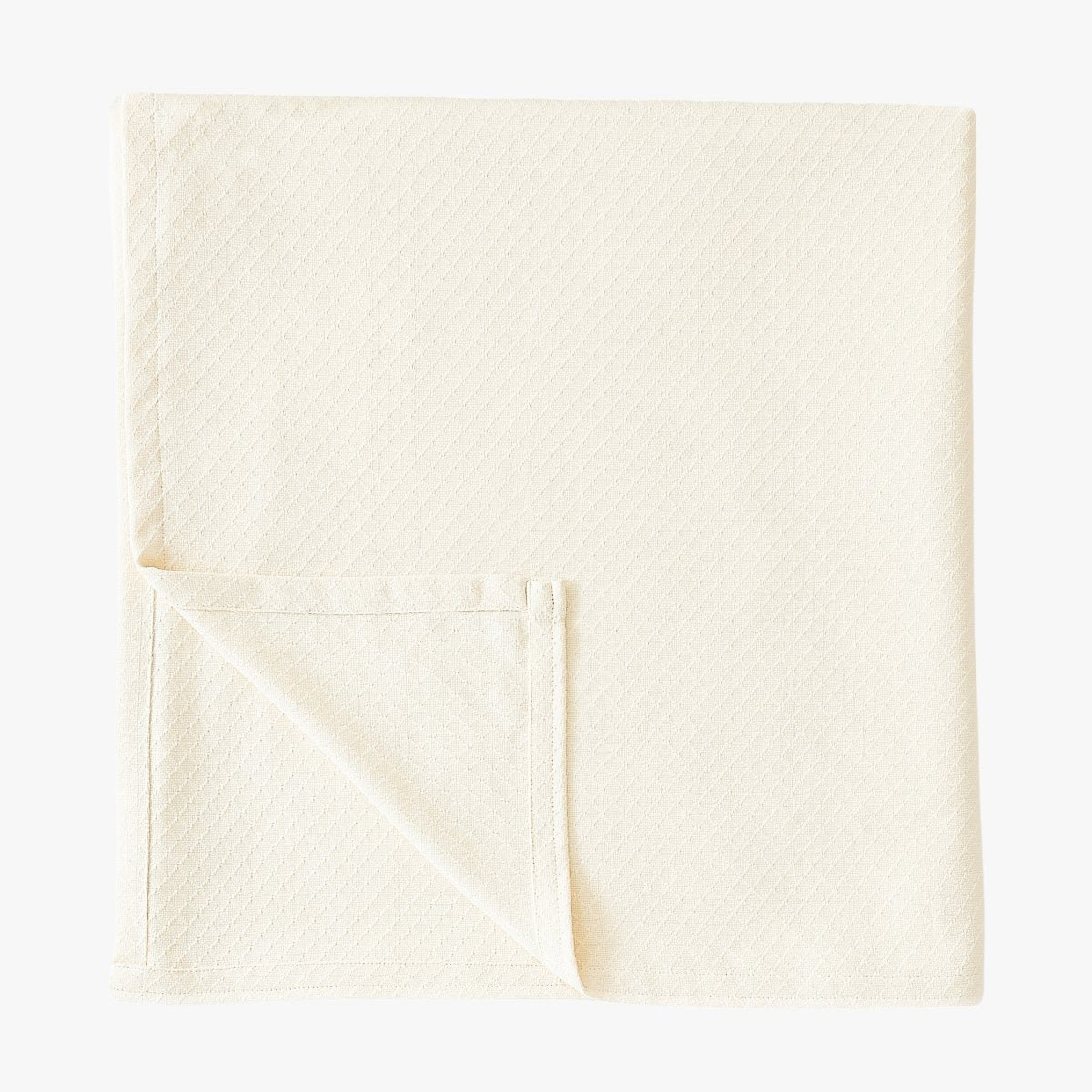 Ivory Diamond Egyptian Cotton Blanket | Duman Home