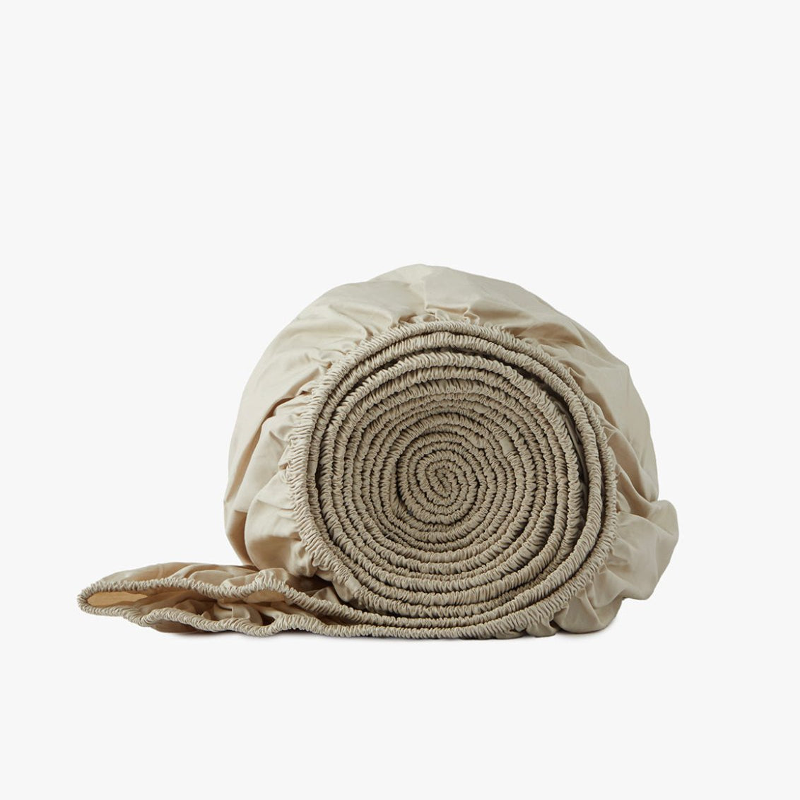 Percale Organic Fitted Sheet Bone | Duman Home