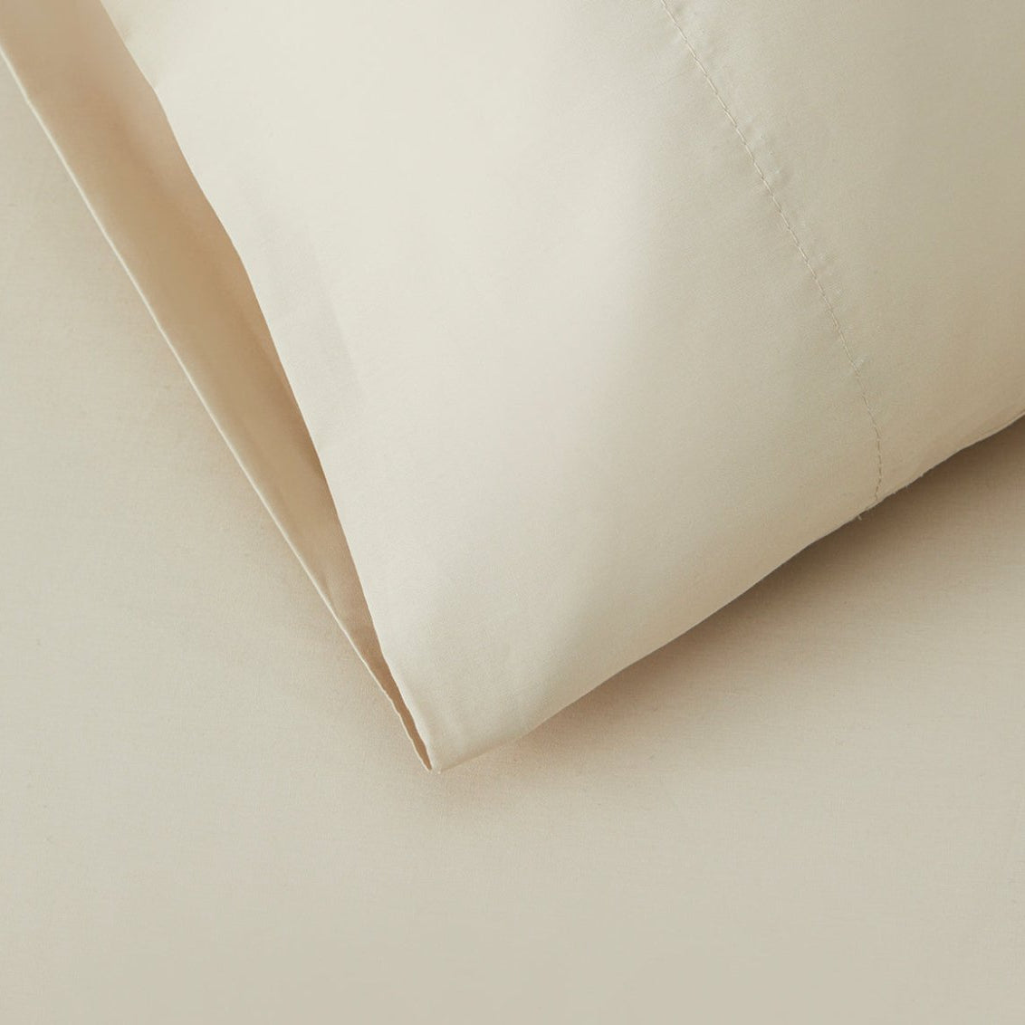 Percale Organic Pillowcase Set Bone Detail | Duman Home