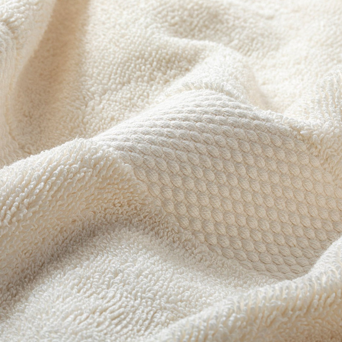 Premium Turkish Cotton Towels Antique White Detail | Duman Home
