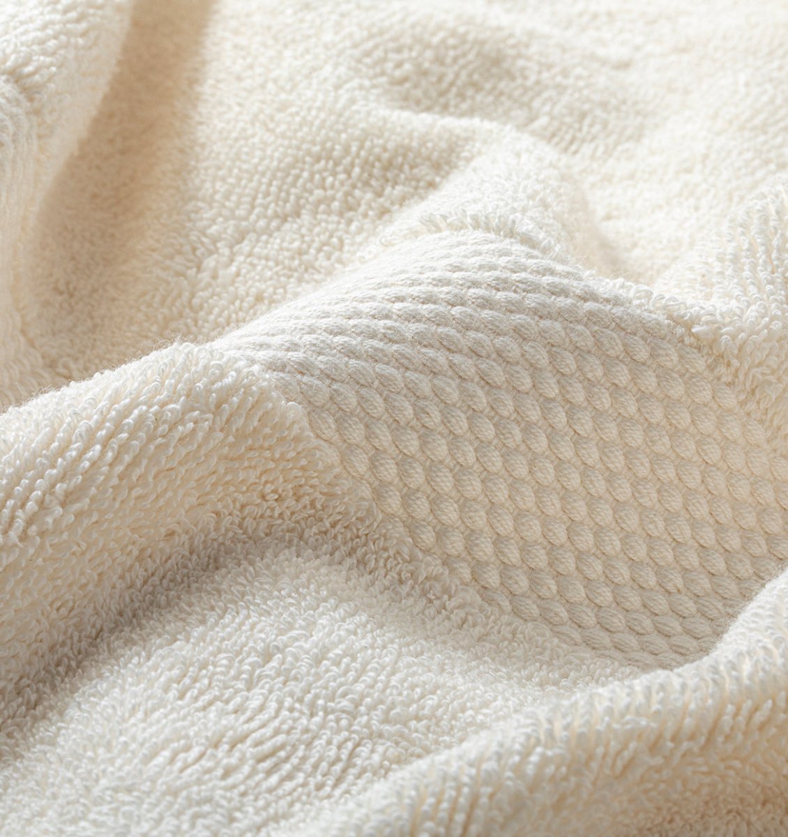 Premium Turkish Cotton Towels Antique White Detail | Duman Home