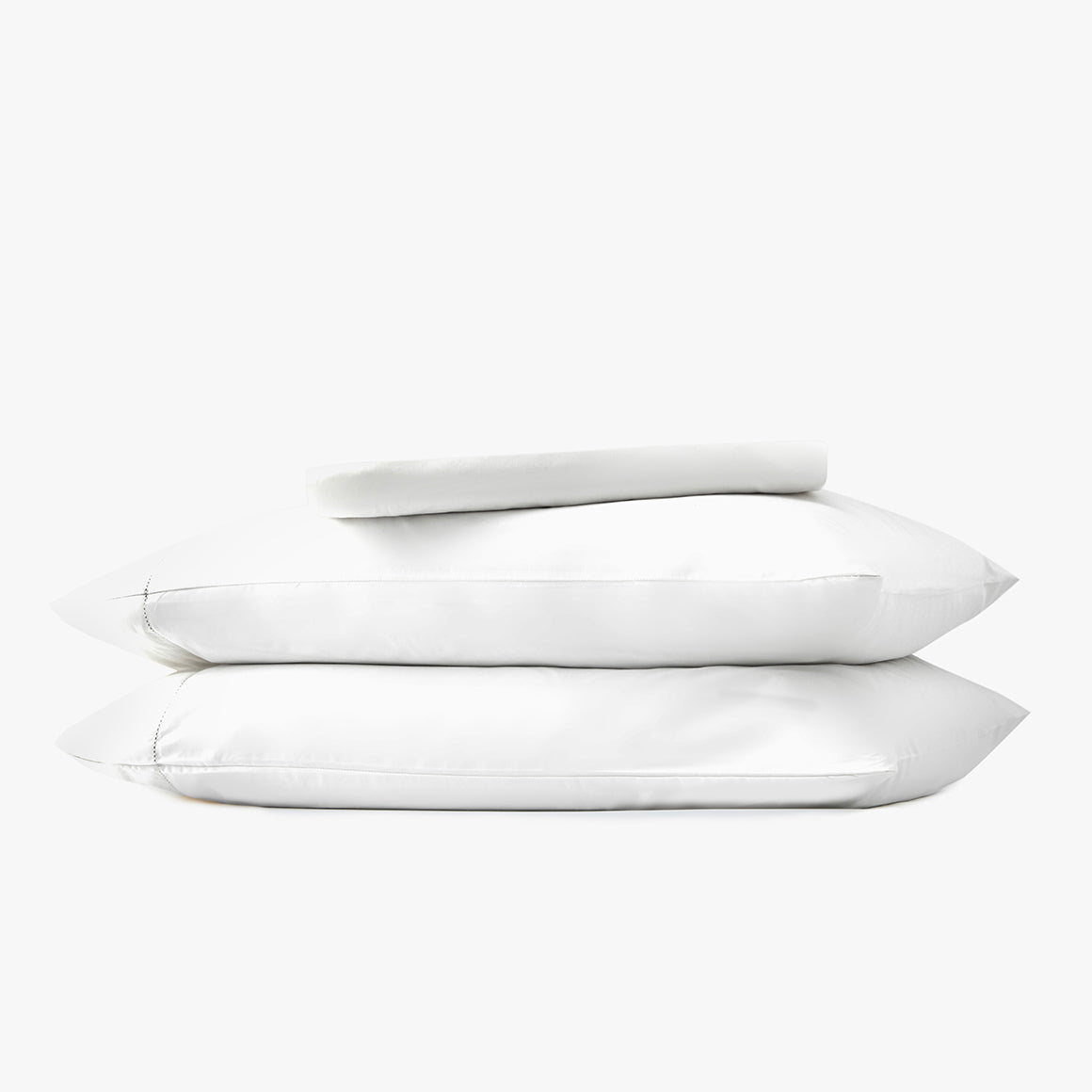 Signature Hemstitch Organic Sheet Set White | Duman Home