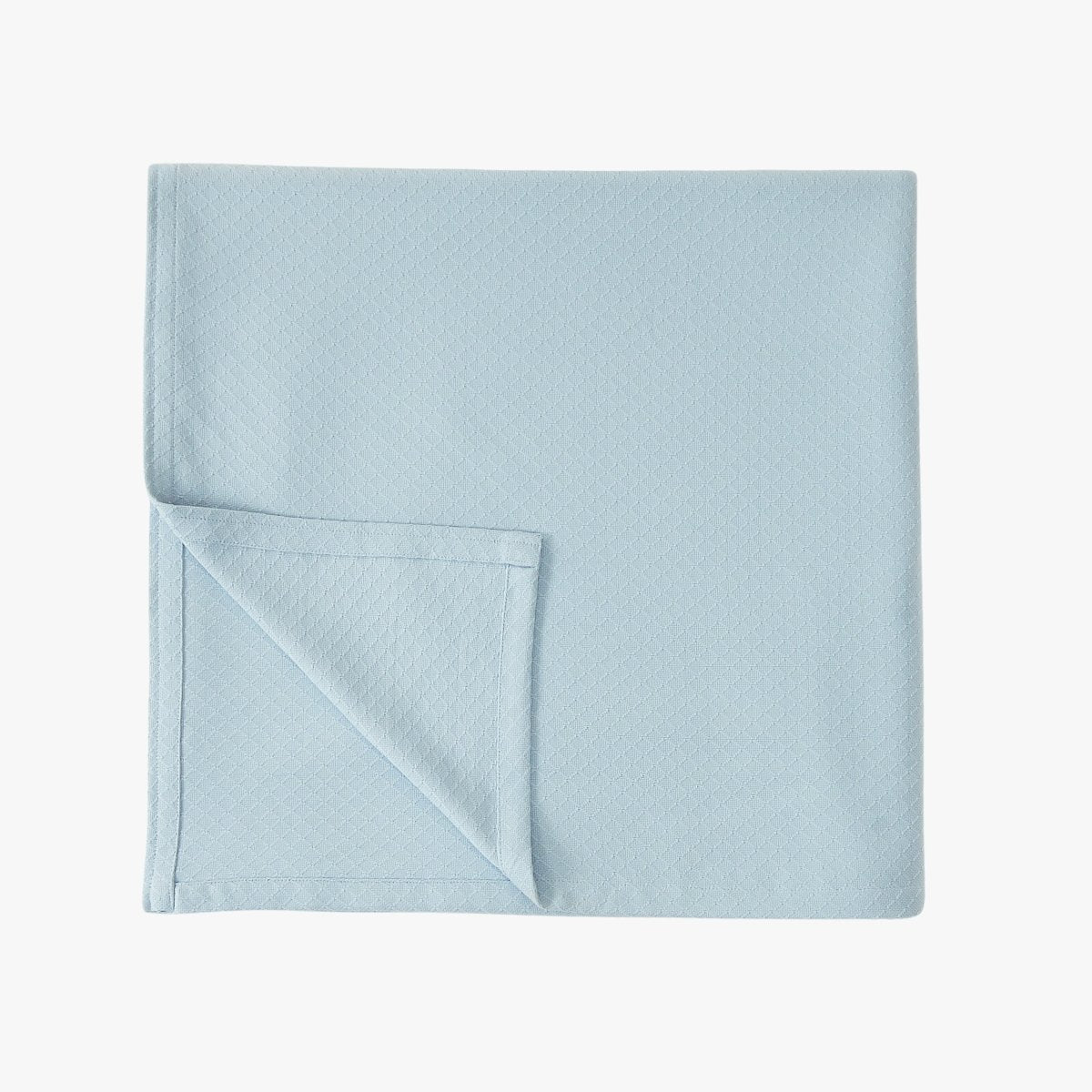 Sky Blue Diamond Egyptian Cotton Blanket | Duman Home