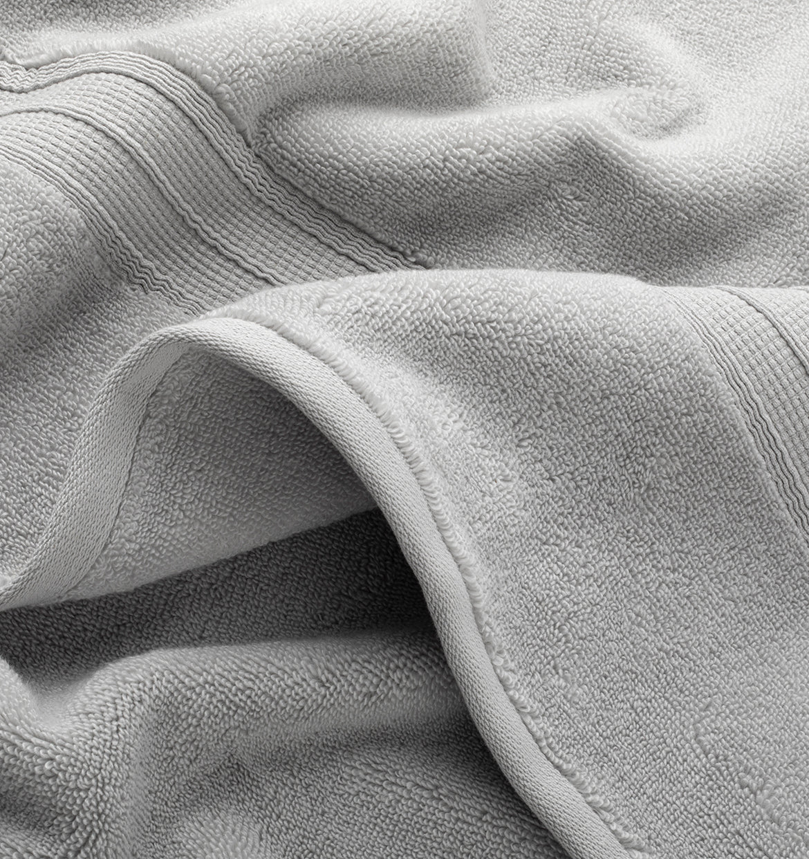 Detail of Super-Plush Towels in Smoke color