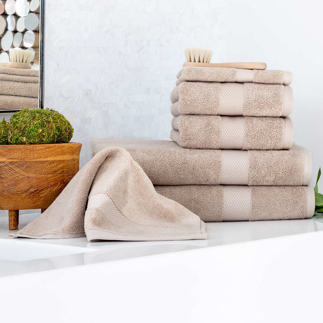 Premium Turkish Cotton Towels in Bathroom | Duman Home