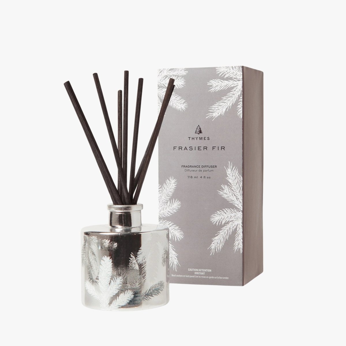 Thymes Frasier Fir Silver Petite Reed Diffuser | Duman Home
