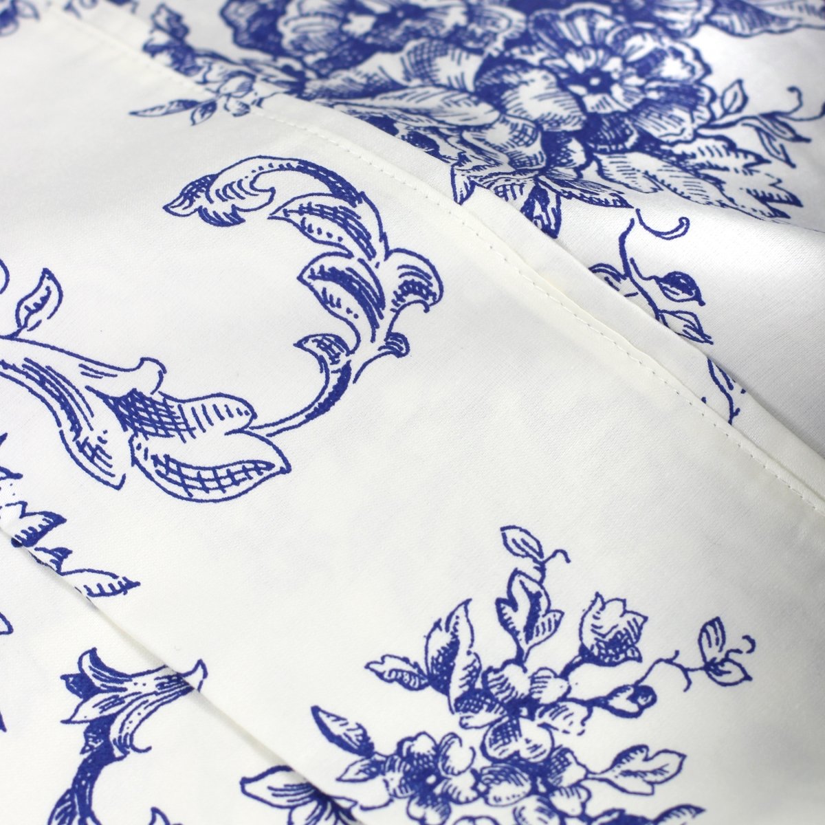 Toile Sheet Sets Navy Detail | Duman Home