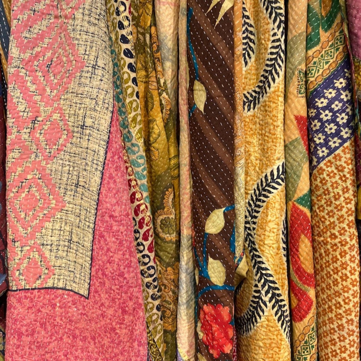 Vintage Kantha Throws Gold options| Duman Home