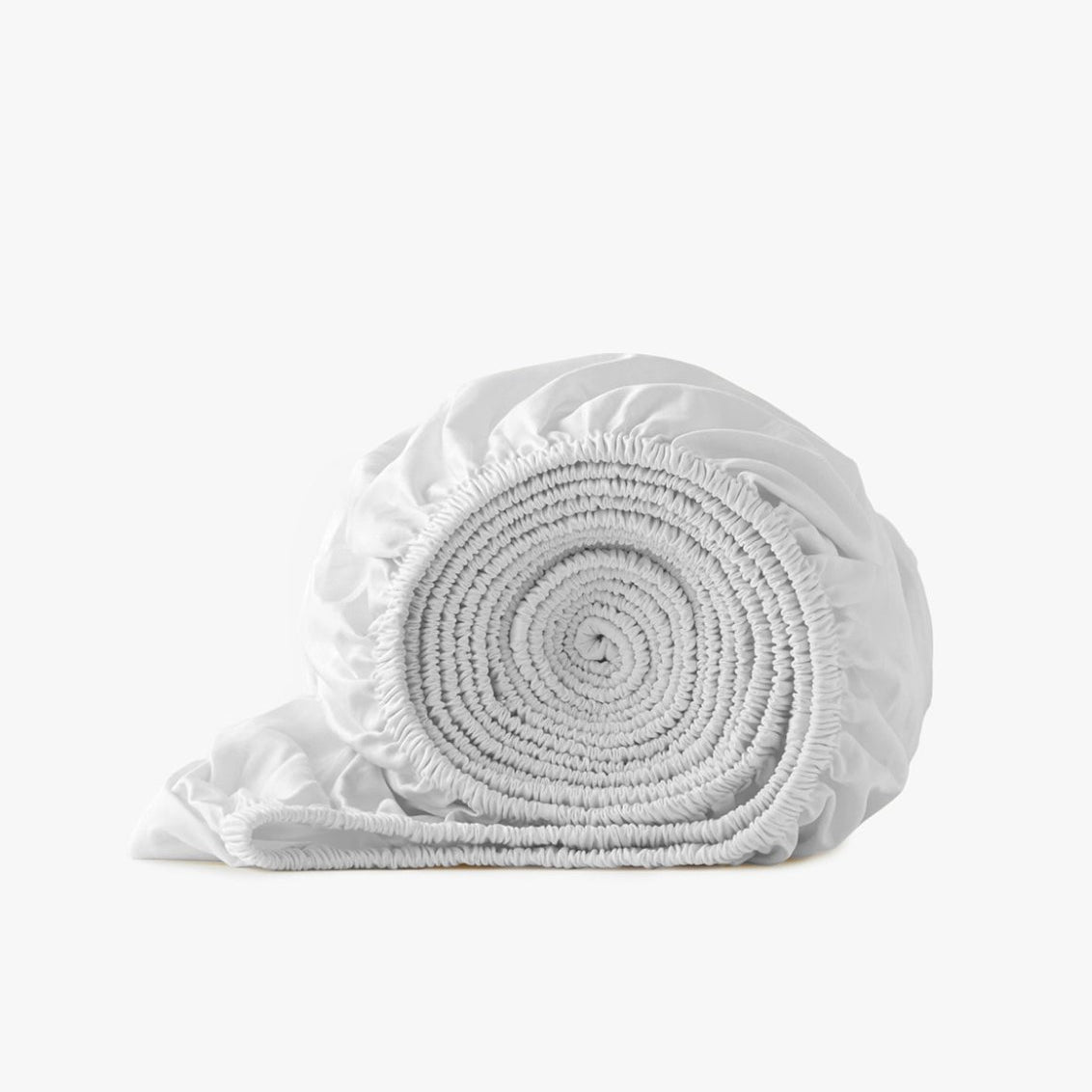 Signature Hemstitch Organic Fitted Sheet White Color | Duman Home