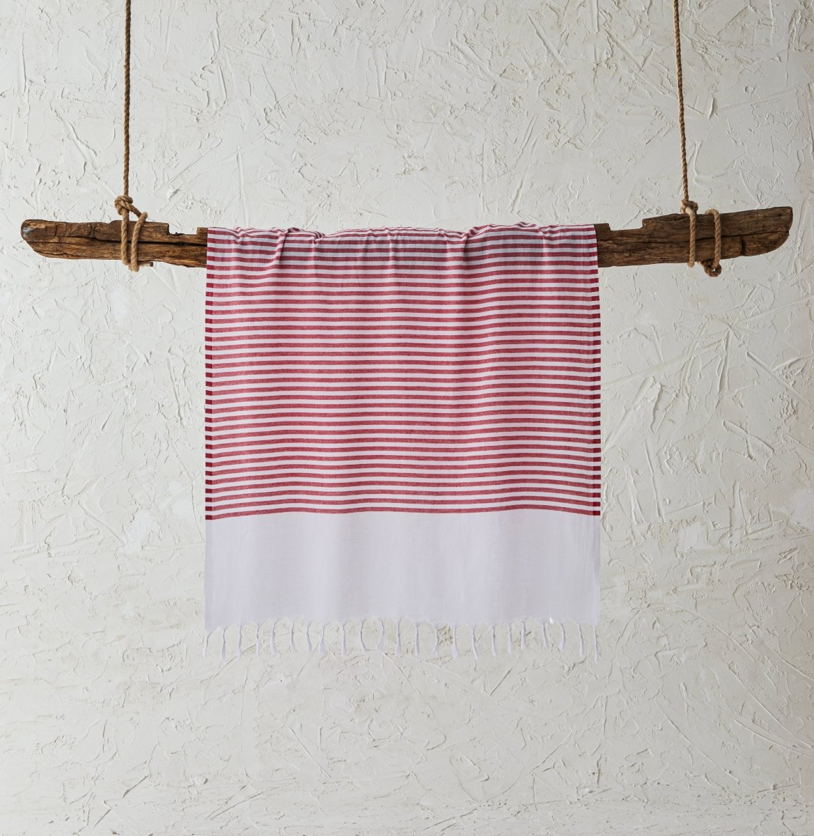 White Imbat Peshtemal Red | Duman Home