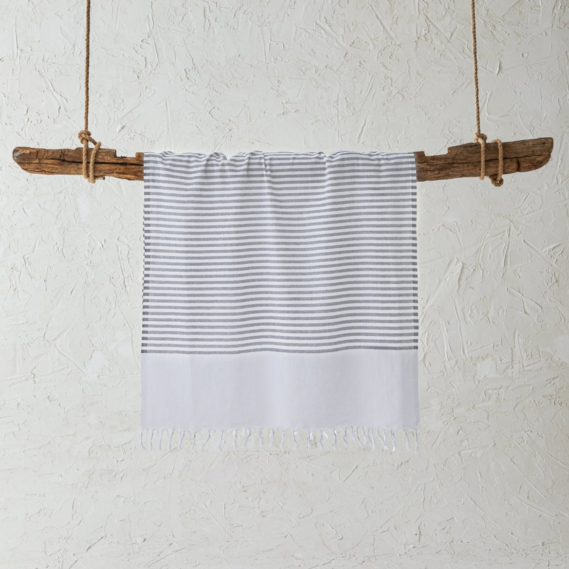 White Imbat Peshtemal Gray | Duman Home