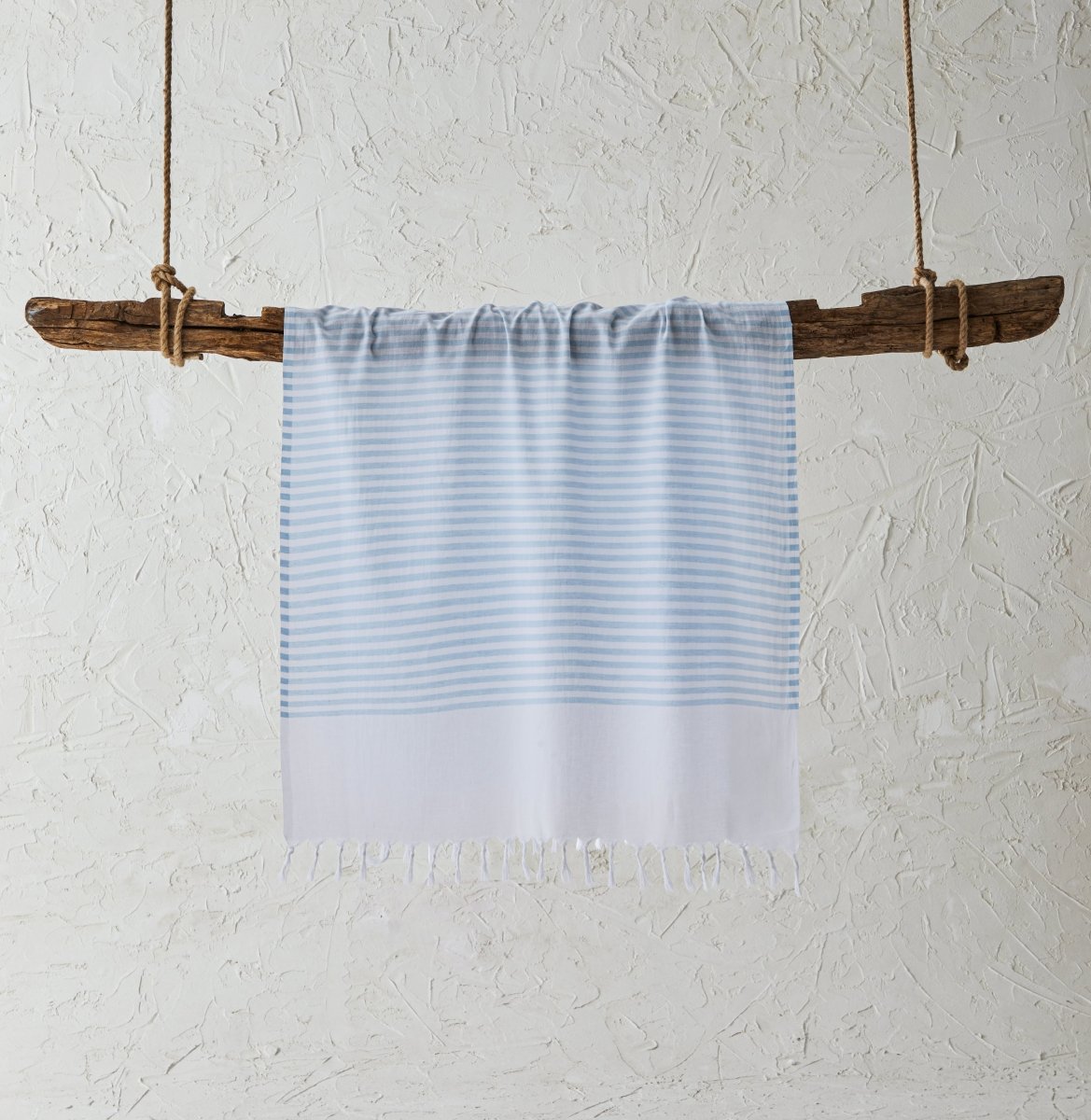 White Imbat Peshtemal Powder Blue | Duman Home