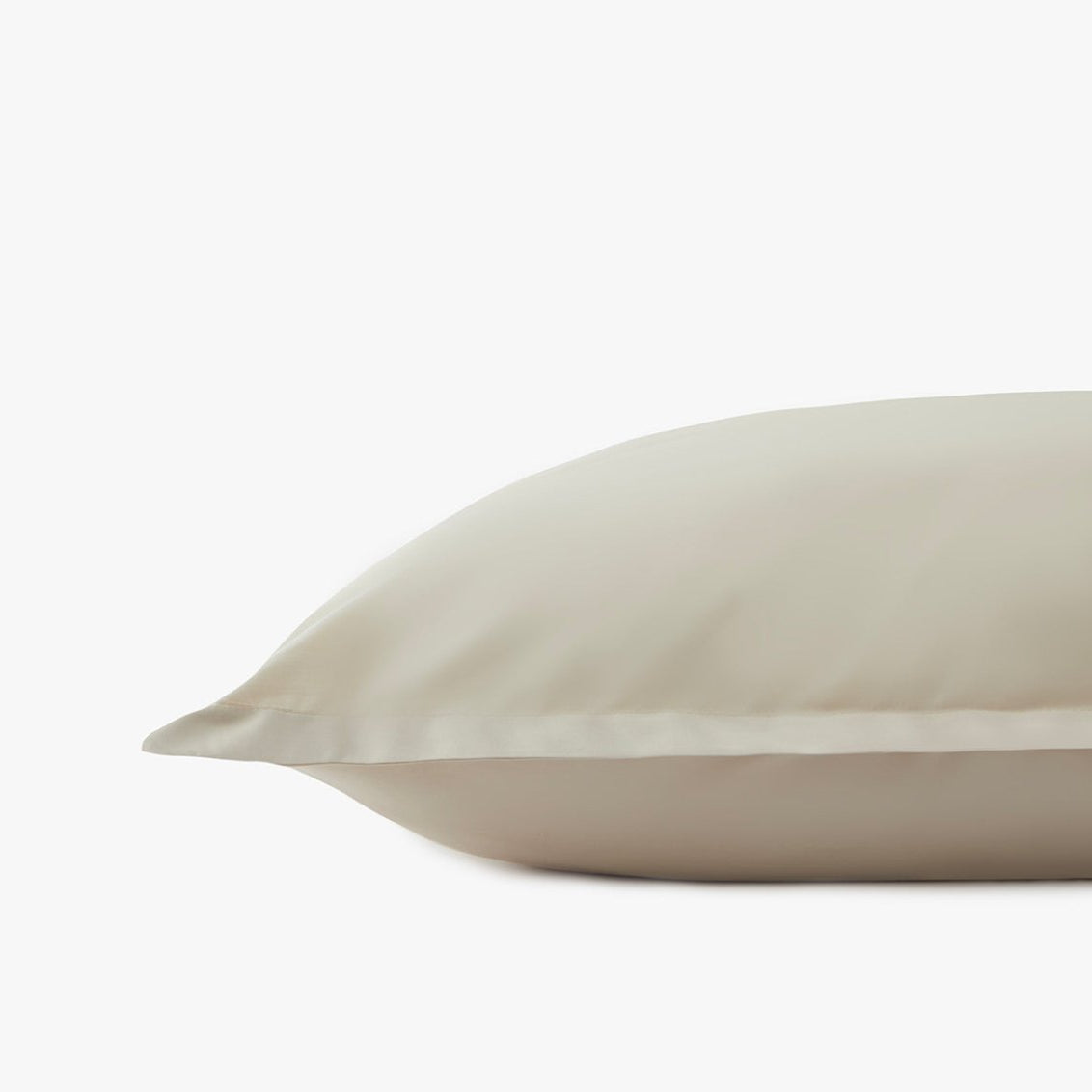 Percale Organic Euro Sham Bone Detail | Duman Home