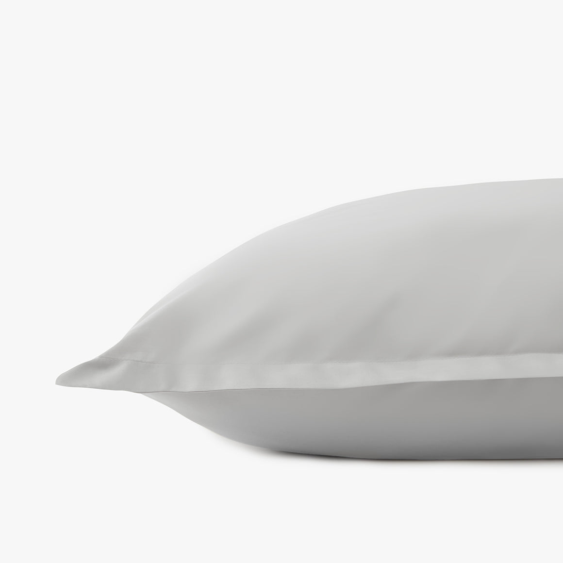 Percale Organic Euro Sham Mist Detail | Duman Home