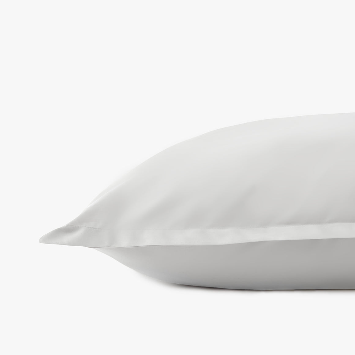 Percale Organic Euro Sham White Detail | Duman Home