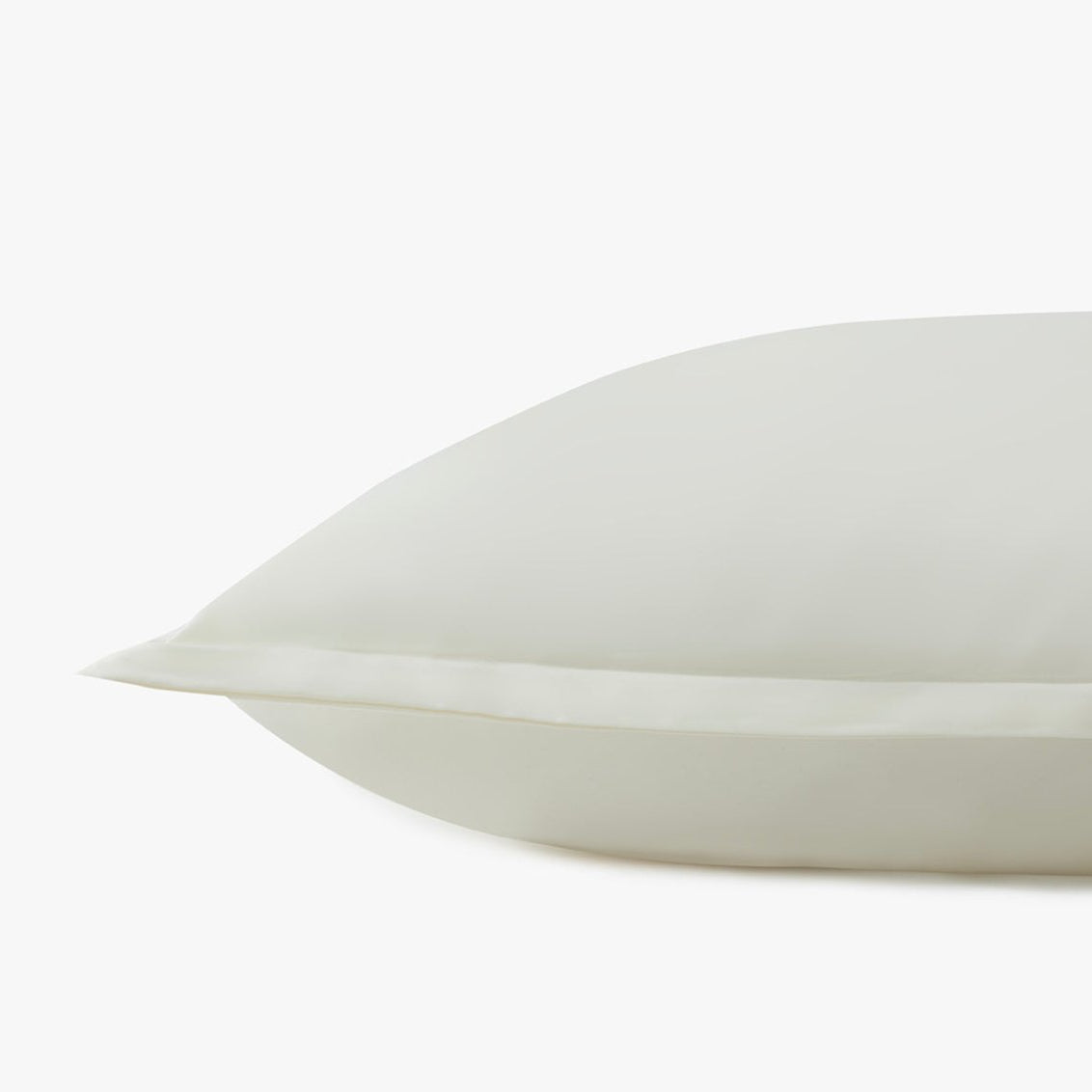 Signature Hemstitch Organic Euro Sham Ivory Detail | Duman Home