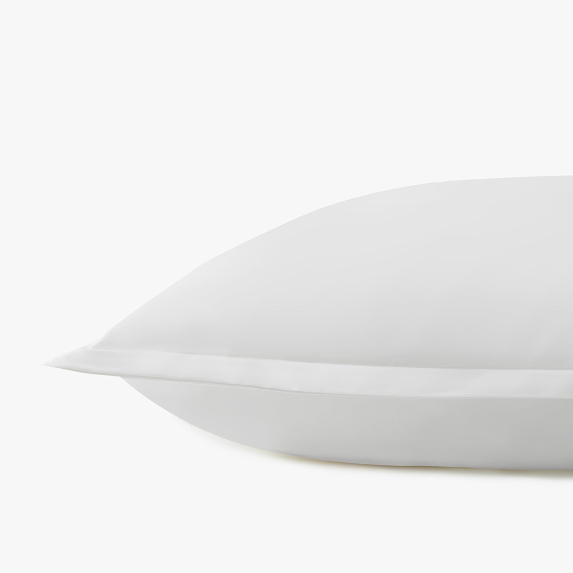 Signature Hemstitch Organic Euro Sham White Detail | Duman Home