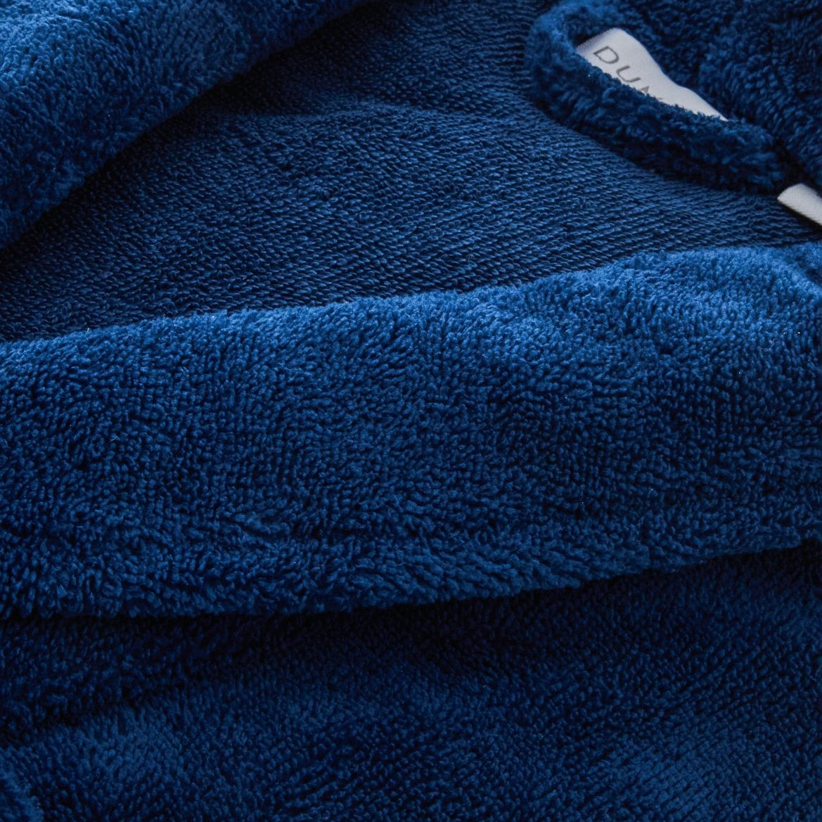 Turkish Velour Robe Navy Detail | Duman Home