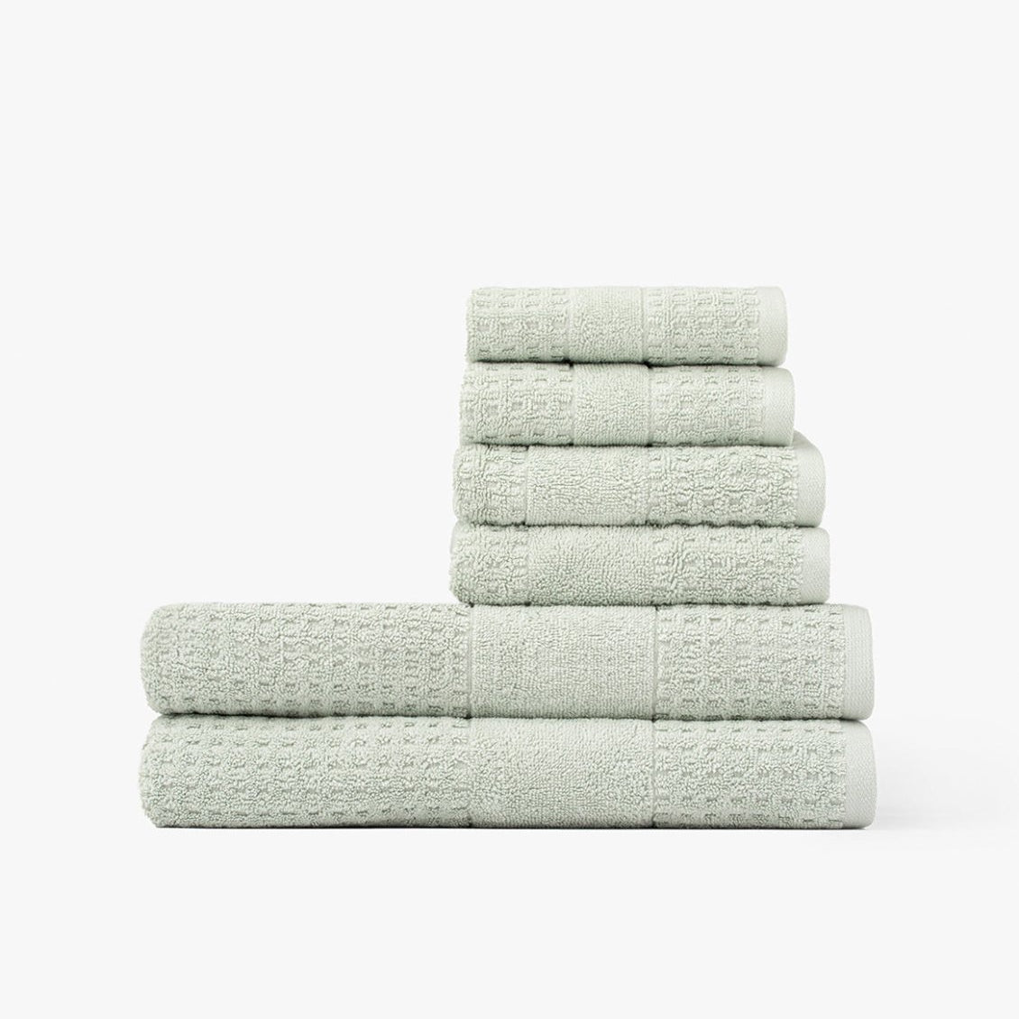 Lightweight Waffle Towel Bundle Sage | Duman Home