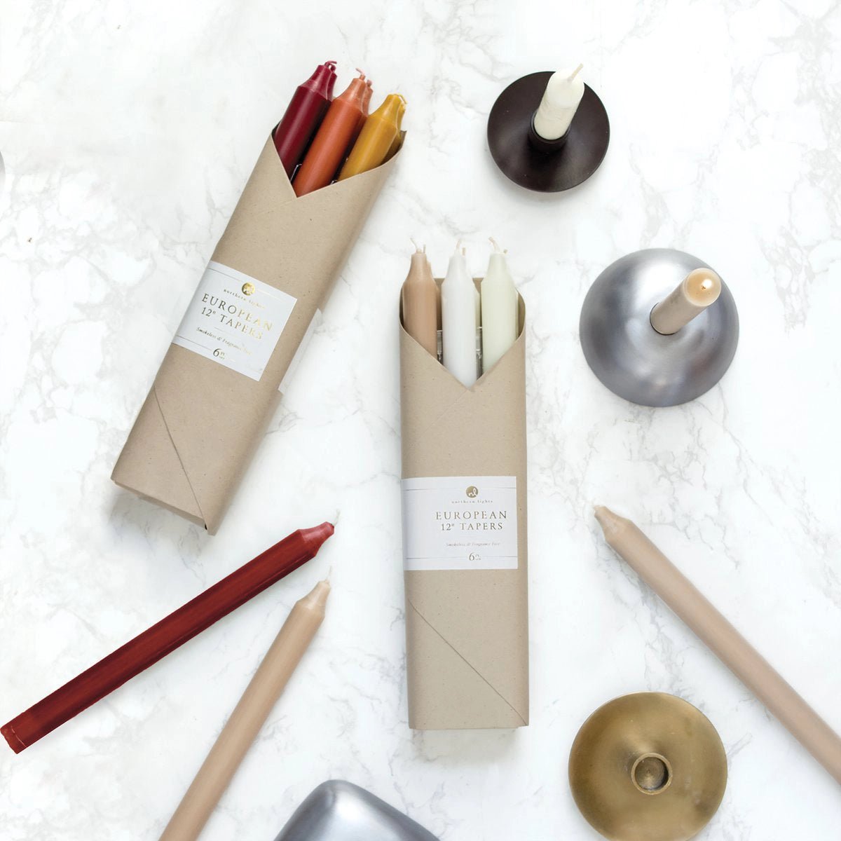 12" Taper Combo Gift Candle Set | Duman Home