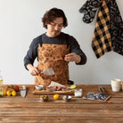 Man with apron and On the Grill Dishtowels Set | Duman Home