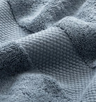 Close-up of a textured bluePremium Turkish Cotton Towel