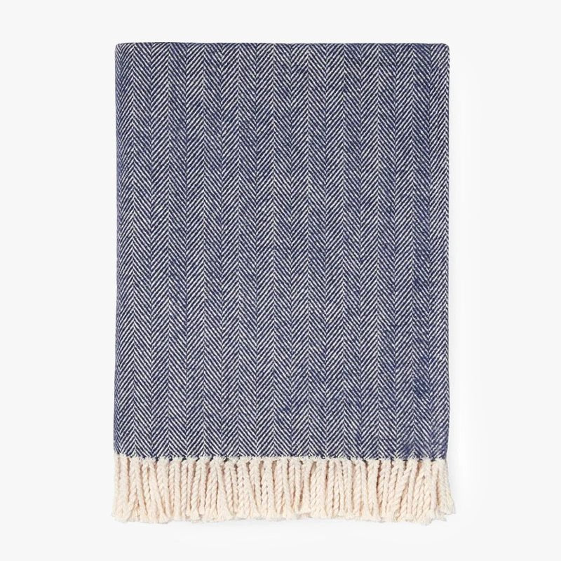 Sferra Celine Throw in Navy Color | Duman Home