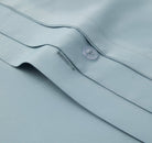 Signature Hemstitch Organic Duvet Cover Set Poolside Color Detail | Duman Home