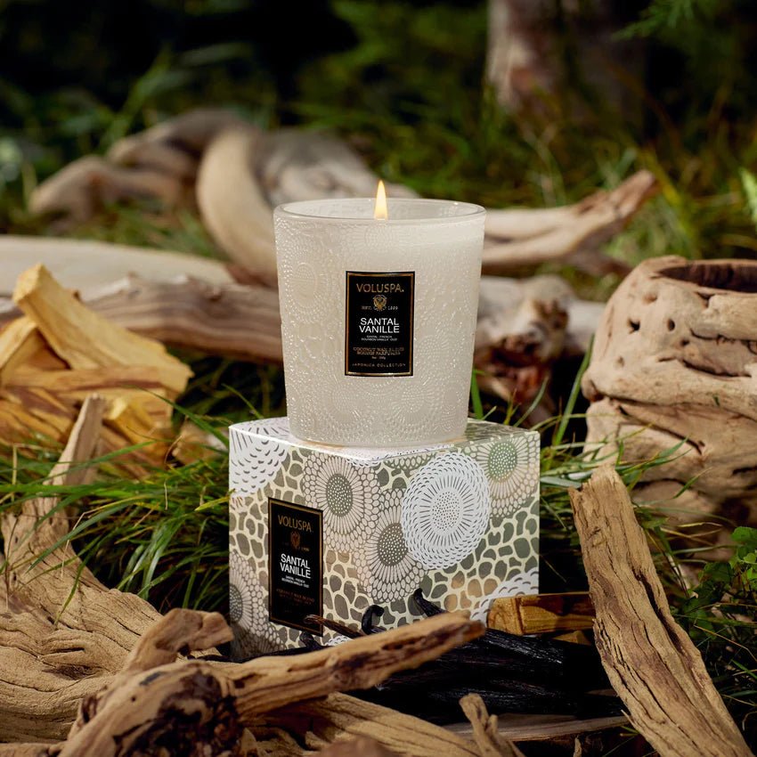 Voluspa Santal Vanille Classic Candle with Box | Duman Home