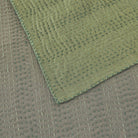 Hand Stitched Reversible Olive Green Kantha Throws Detail | Duman Home