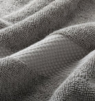 Close-up of a textured gray Premium Turkish Cotton Towel