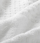 Close-up of white waffle towel fabric