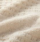 Close-up of a cream waffle towel fabric