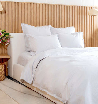 Bed Showing Percale Organic Sham Set  Duman Home