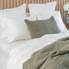 Signature Hemstitch Organic Sheet Set Ivory| Duman Home