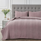 Stone Washed Cotton Eggplant Quilt Set | Duman Home