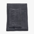 Stone Washed Cotton Quilt Set Charcoal | Duman Home