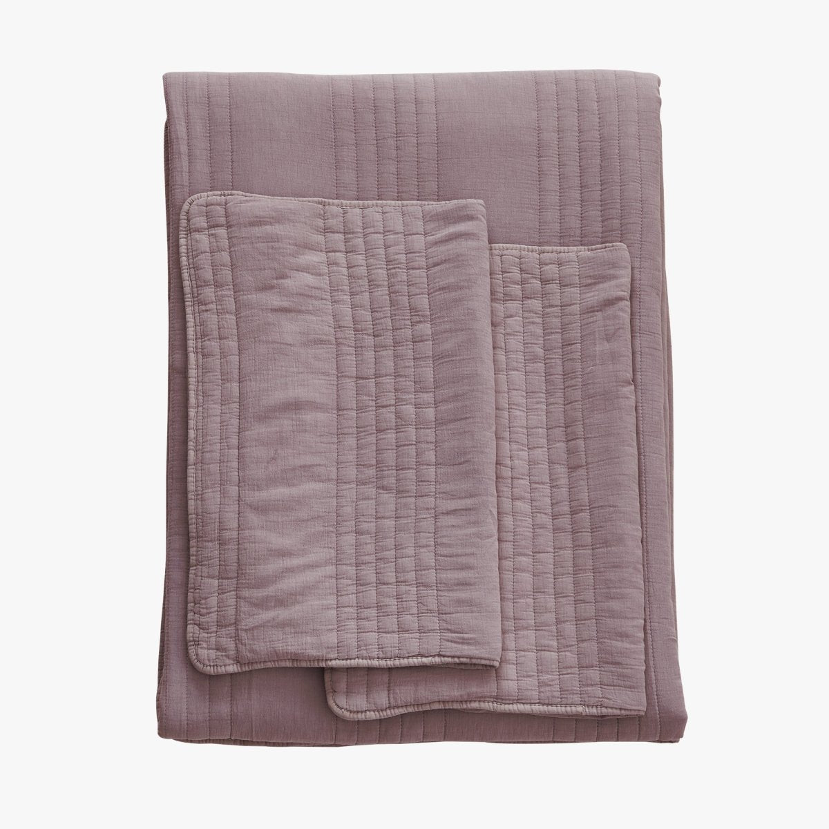 Stone Washed Cotton Quilt Set Eggplant | Duman Home