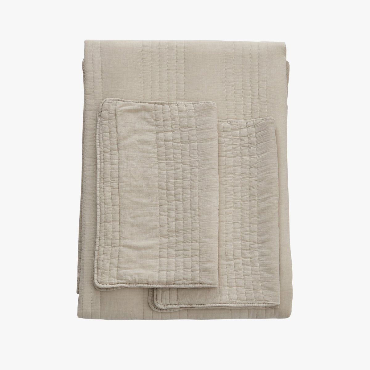 Stone Washed Cotton Quilt Set khaki | Duman Home