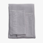 Stone Washed Cotton Quilt Set Light Gray | Duman Home