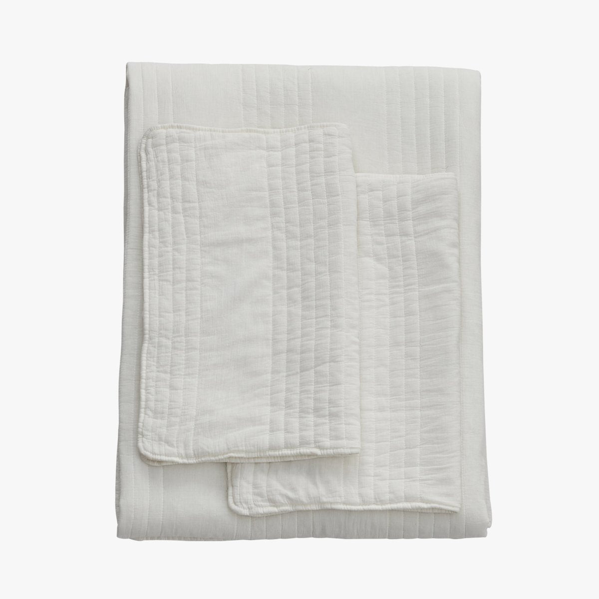 Stone Washed Cotton Quilt Set White | Duman Home