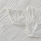 Stone Washed Cotton White Quilt Set Detail | Duman Home