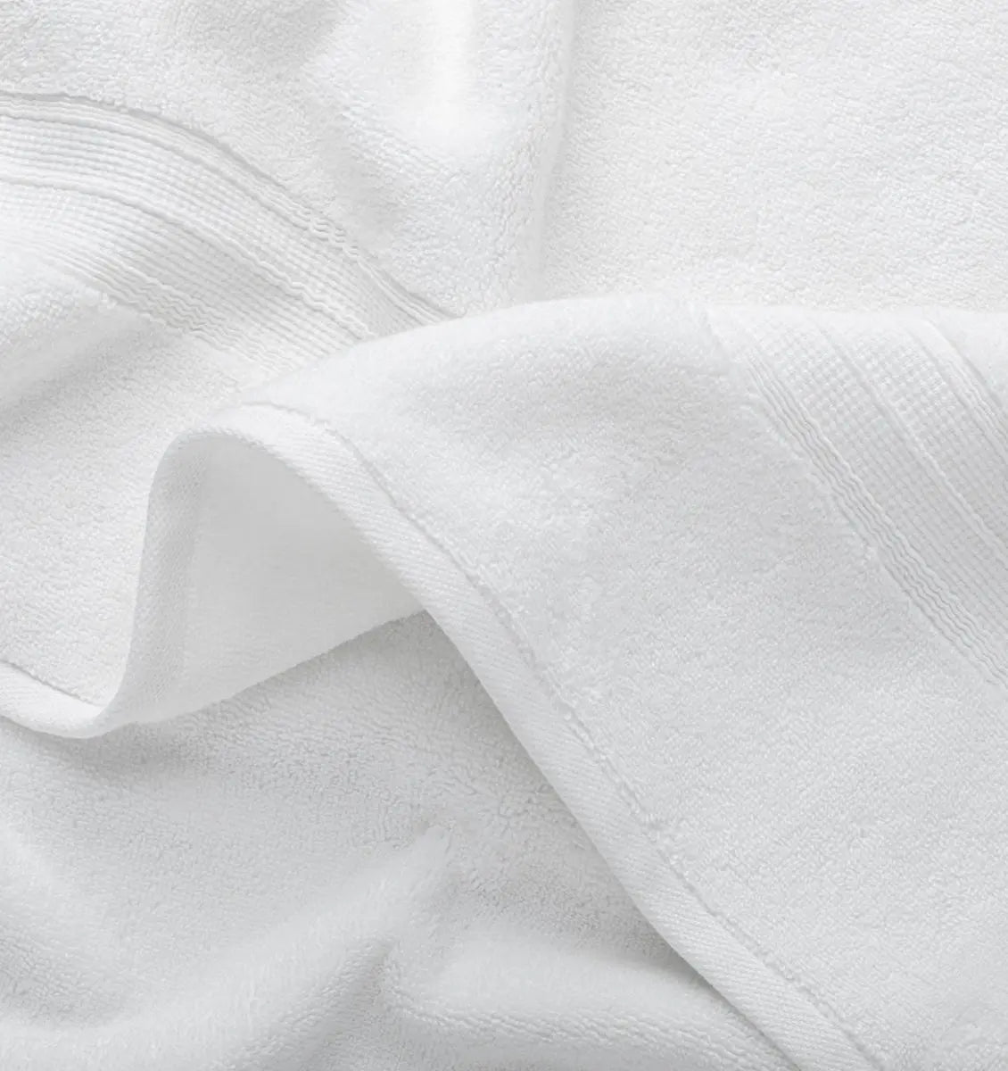 Close-up of white super plush towel 