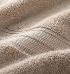 Taupe super plush towel close-up detail